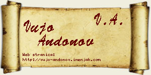 Vujo Andonov vizit kartica
